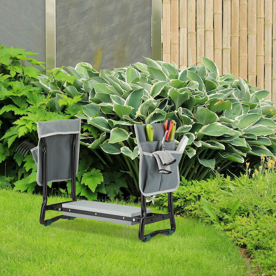 Garden Chair Knee Cushion Gray-black