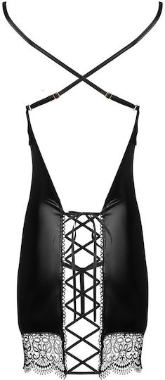Beauty Night Fashion Adelia Chemise Thong Black