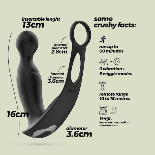 Vibrator Prostată Crushious Flamma cu Telecomandă