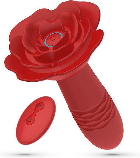 Crushious Πρωκτική Σφήνα με Δυνατότητα Ασύρματης Λειτουργίας και Δόνηση Κόκκινη