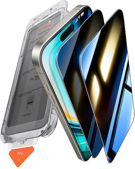 Torras Privacy Full Face Tempered Glass (iPhone 17 Pro Max / iPhone 16 Pro Max)