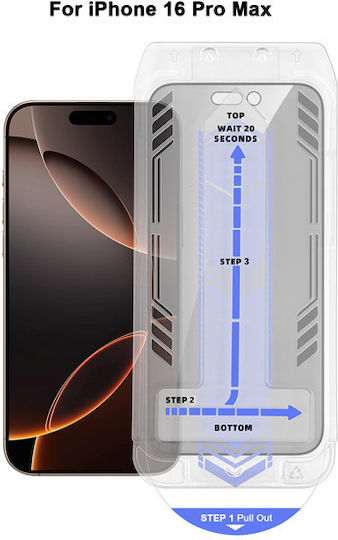 Vivid Privacy Full Face Tempered Glass Μαύρο (iPhone 17 Pro Max / iPhone 16 Pro Max)