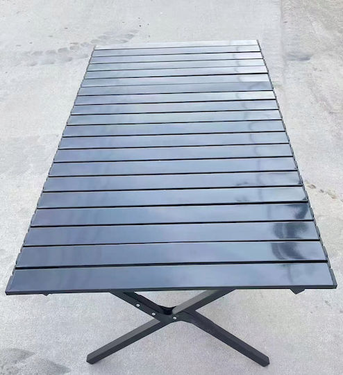 Таблица Стомана за къмпинг сгъваем 60x90x45cm Черен