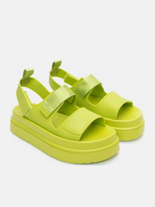 Sandale Casual Damă Flatforme Verzi