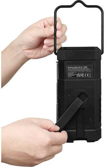 Sandberg Survivor Lantern All-in1 Battery Lantern for Camping with Flashlight Radio & Powerbank 105lm 37W Black