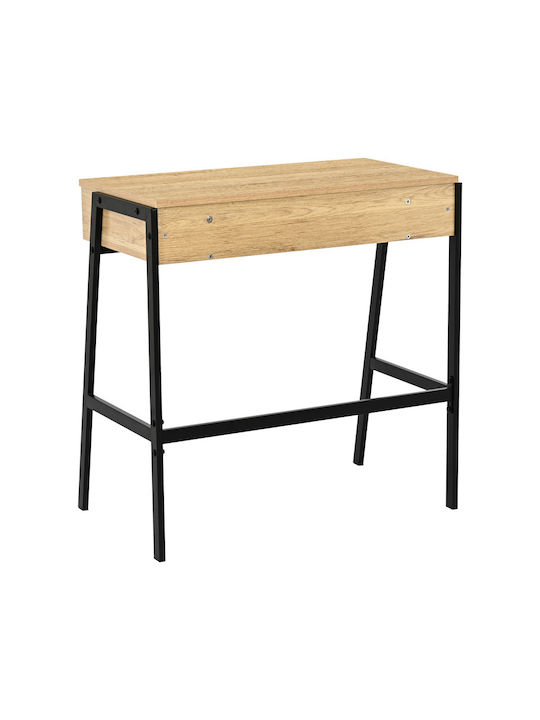 Professionelles Büro Rezio Holz Oak-black Metal mit Metallbeinen 75x45x76cm