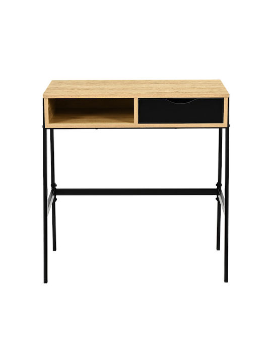 Professionelles Büro Rezio Holz Oak-black Metal mit Metallbeinen 75x45x76cm