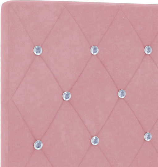 vidaXL Fabric Bed Headboard Pink 100x88cm