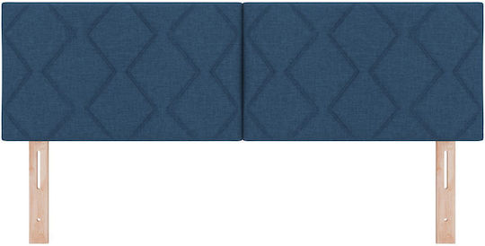 vidaXL Kopfstütze Für Betten Hölzernes Blau 144x88cm