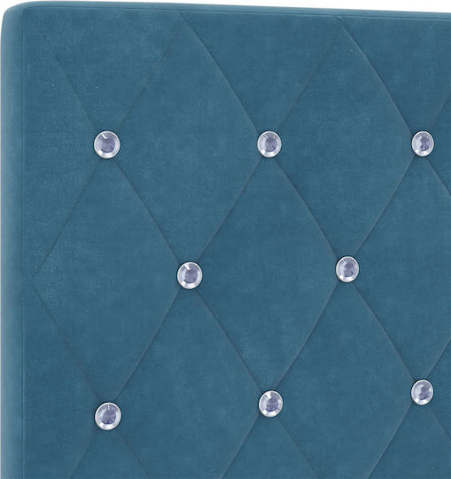 vidaXL Fabric Bed Headboard Dark Blue 80x88cm