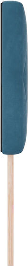 vidaXL Fabric Bed Headboard Dark Blue 80x88cm