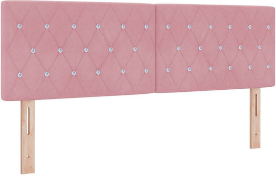 vidaXL Κεφαλάρι Κρεβατιού Υφασμάτινο Ροζ 70x88cm