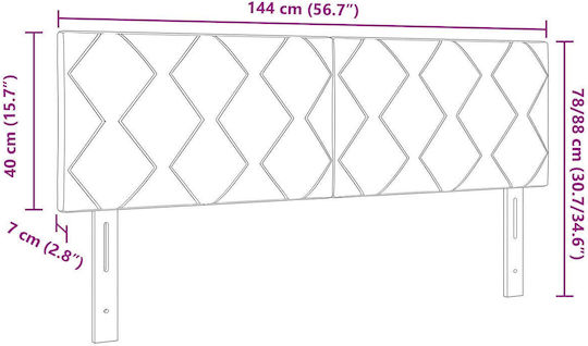 vidaXL Kopfstütze Für Betten Hölzernes Rosa 144x88cm