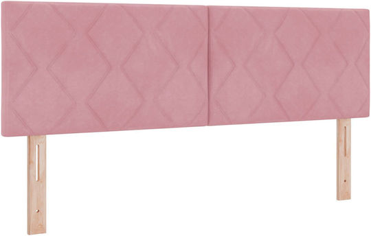 vidaXL Kopfstütze Für Betten Hölzernes Rosa 144x88cm
