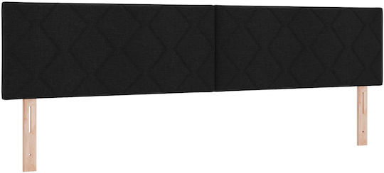 vidaXL Hölzernes Kopfstütze für Betten Schwarz 200x78cm