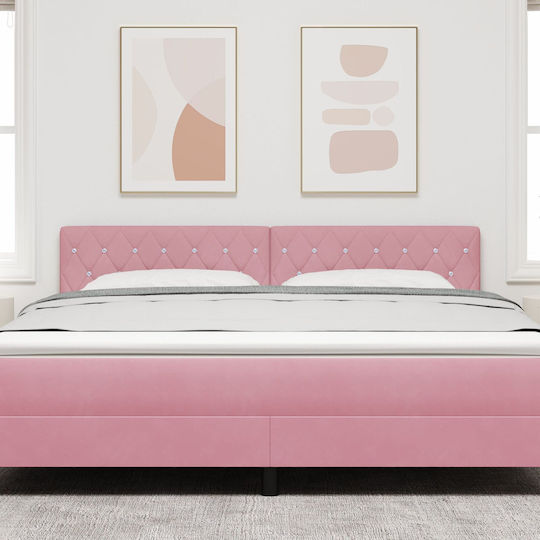 vidaXL Stoff Kopfstütze für Betten Rosa 180x88cm