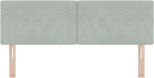 vidaXL Табла За Легло Дървено Светлосив 80x88см