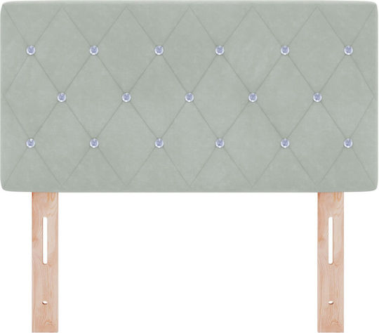 vidaXL Fabric Bed Headboard Light Gray 80x88cm