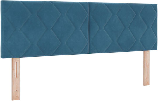 vidaXL Tăblie De Pat Din Țesătură Albastru Închis 144x88cm