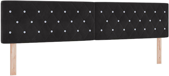 vidaXL Κεφαλάρι Κρεβατιού Ξύλινο Μαύρο 200x88cm