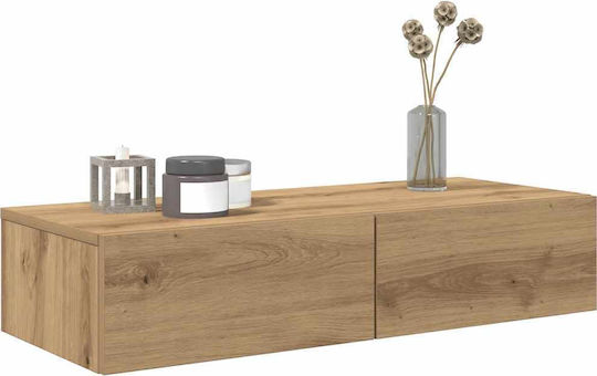 Wall Shelf Oak Artizia 80x33x17cm
