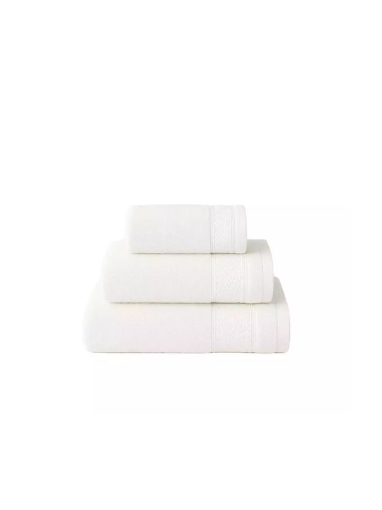 Valeron Set Prosoape de Baie 3 buc Albe Greutate 550gr/m²