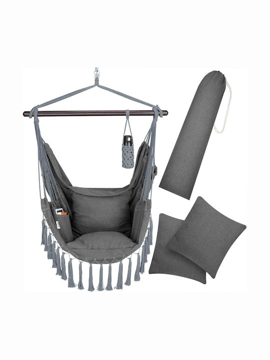 Detex Хамак-стол Текстил Сив 170x100x150бр
