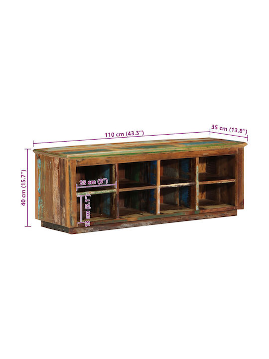 Παπουτσοθήκη από Μασίφ Ξύλο 110x35x40cm