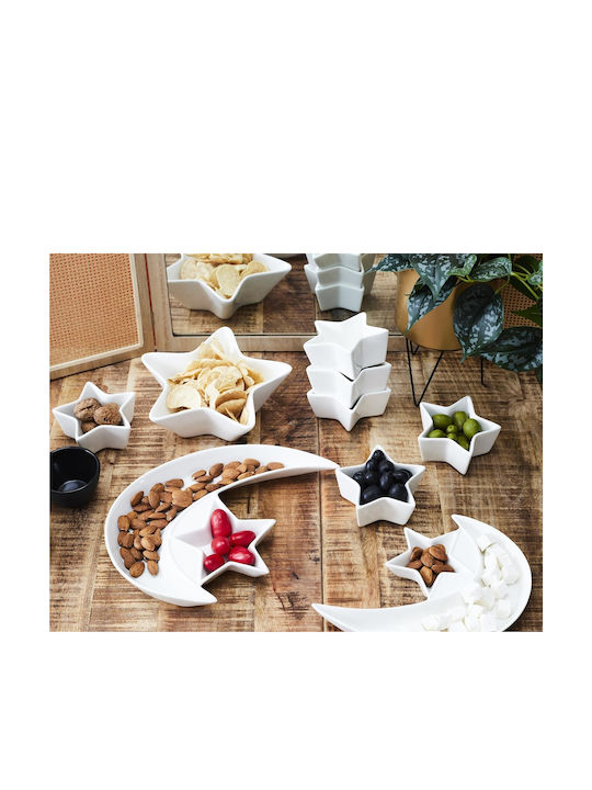 Ceramic Dessert Divided Serving Plate White Ø30cm 9pcs Ceramic Dessert Divided Serving Plate White Ø30cm 9pcs