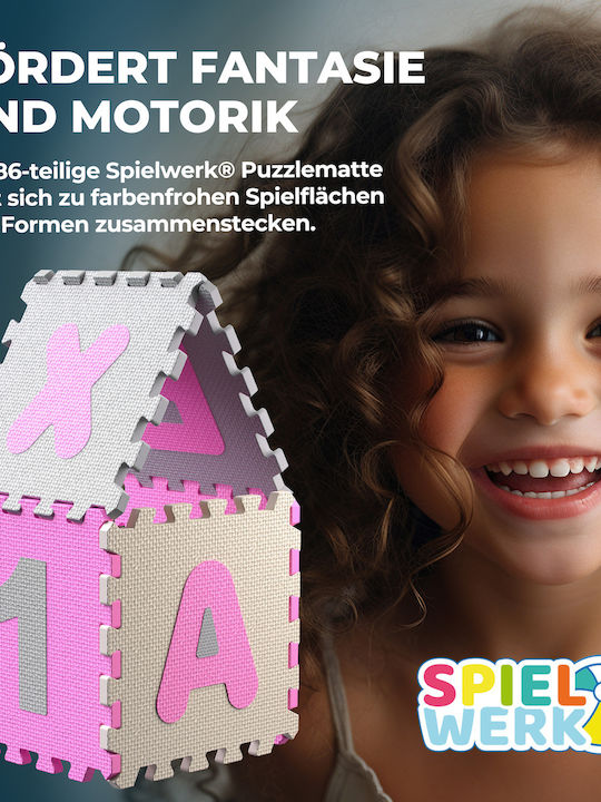 Spielwerk Puzzle de podea educativ pentru copii cu numere 36buc