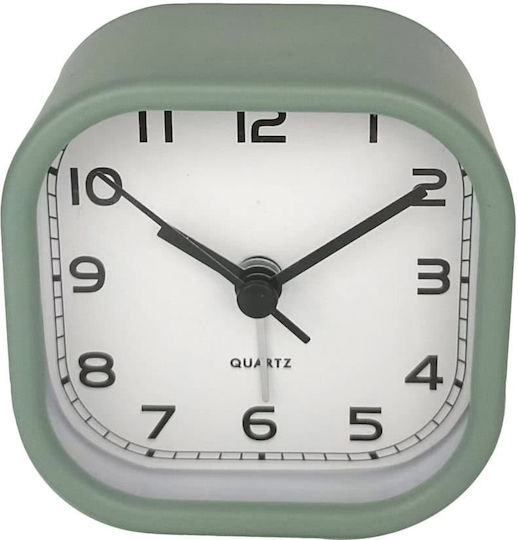 Ankor Ceas De Masă Silentios Cu Indicatori Metalic Cu Ceas Deșteptător Verde 844432