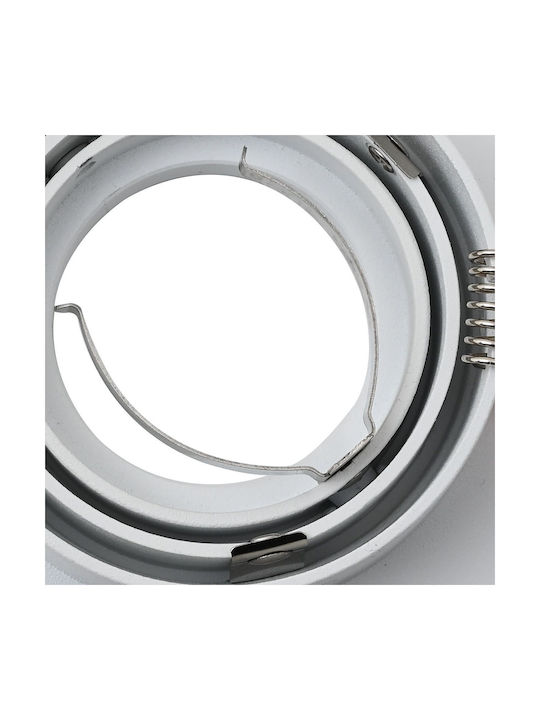 vidaXL Quadratischer Metallischer Einbauspot mit Eingebauter LED und Warmweißem Licht Weiß 91x91cm 6Stück