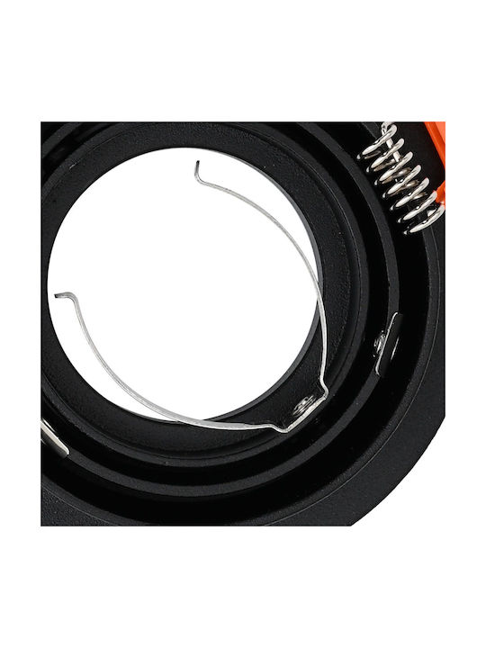 vidaXL Round Metallic Ceiling Spot with Built-in LED and Warm White Light Black 91x91cm