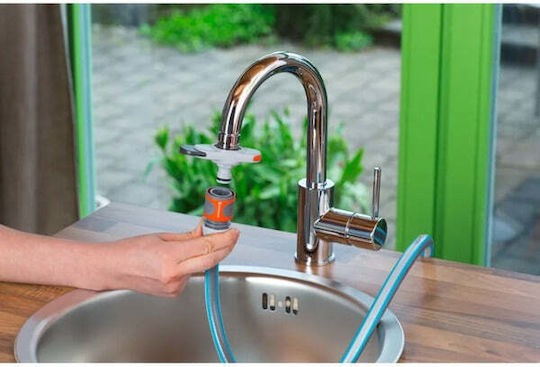 Gardena Tap Connector for Indoor Sinks Grey Orange 13mm 19mm