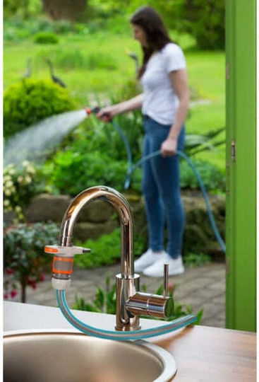 Gardena Tap Connector for Indoor Sinks Grey Orange 13mm 19mm