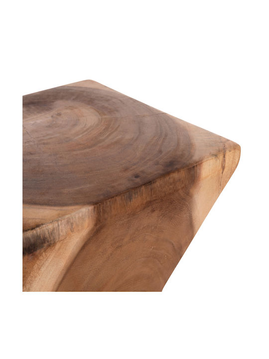 Stool For Living Room Wooden Anvil Natural Color 31x31x45cm