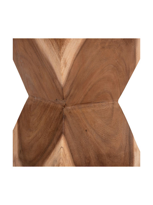 Stool For Living Room Wooden Anvil Natural Color 31x31x45cm