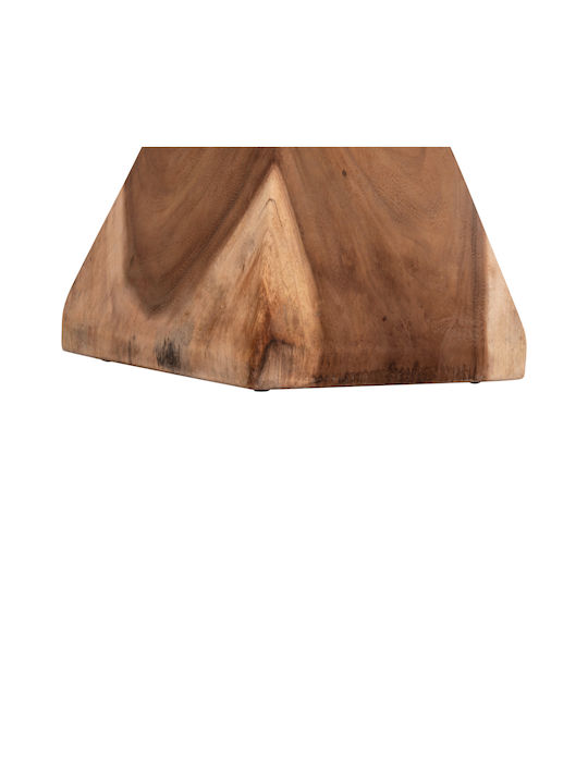 Stool For Living Room Wooden Anvil Natural Color 31x31x45cm