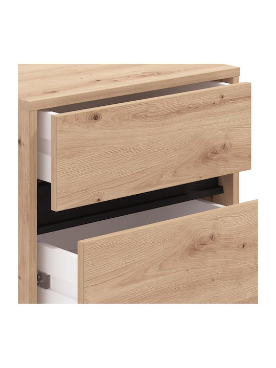 Комод Marron No3f Дървен Черен 48x40x71см