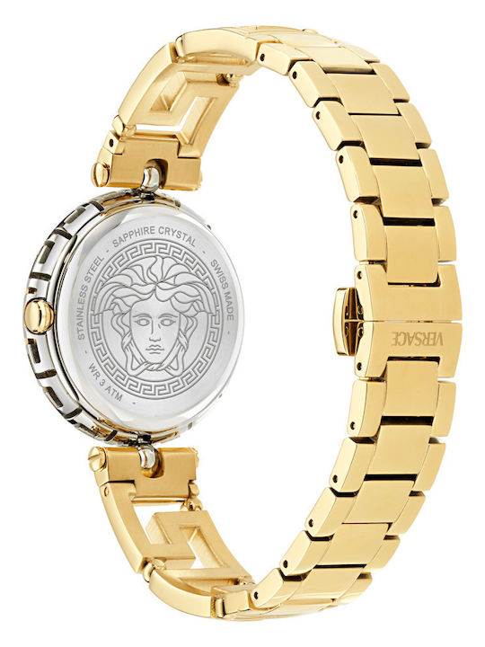 Versace Medusa Ρολόι Μπαταρίας με Μεταλλικό Μπρασελέ
