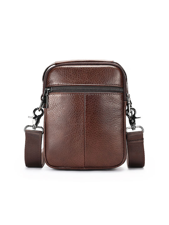 Piele Geantă pentru bărbați De umăr / tip crossbody Maro