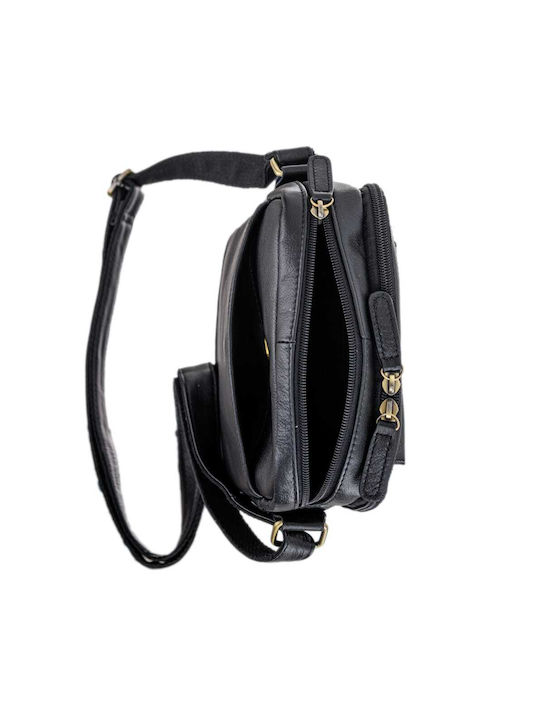 Piele Geantă pentru bărbați Umăr / Crossbody Neagră