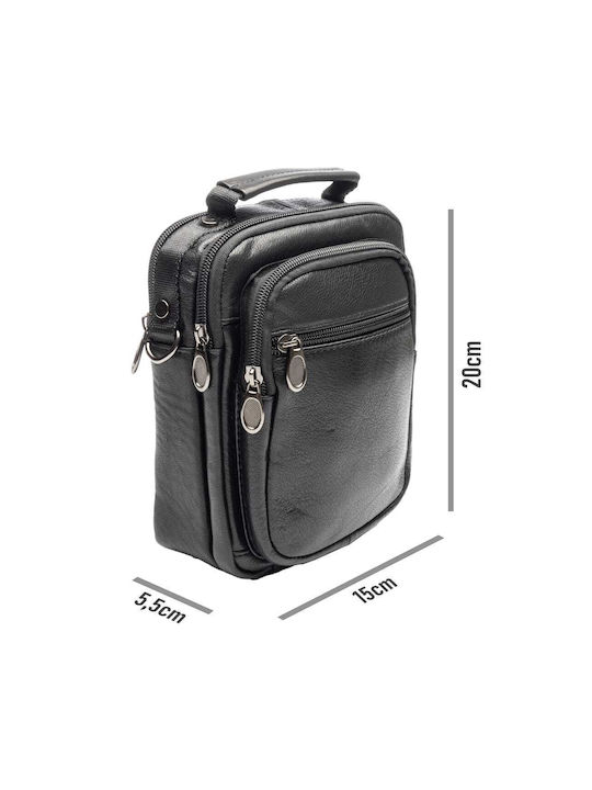Piele Geantă pentru bărbați De umăr / tip crossbody Neagră
