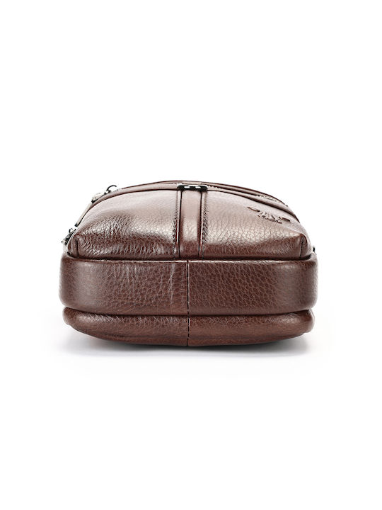Piele Geantă pentru bărbați De umăr / tip crossbody Maro