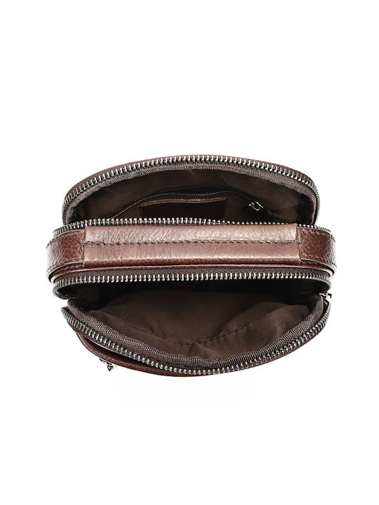 Piele Geantă pentru bărbați De umăr / tip crossbody Maro