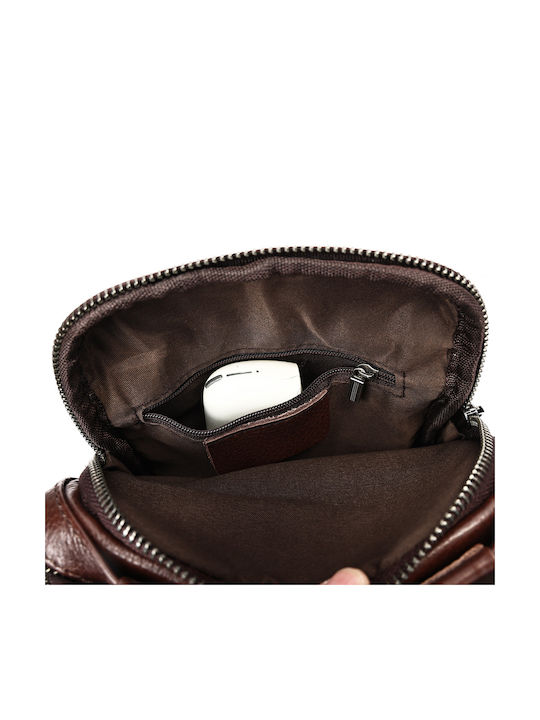 Piele Geantă pentru bărbați De umăr / tip crossbody Maro
