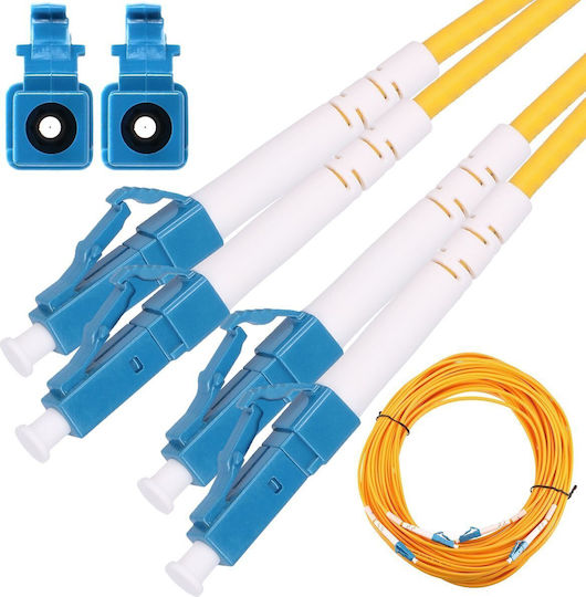 Extralink Καλώδιο Οπτικής Ίνας LC/UPC-LC/UPC 0.5m Κίτρινο