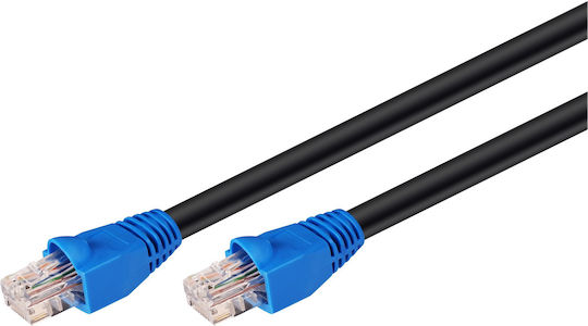 Goobay U/UTP Cat.6 (Gigabit) Καλώδιο Δικτύου Ethernet 40m Μαύρο
