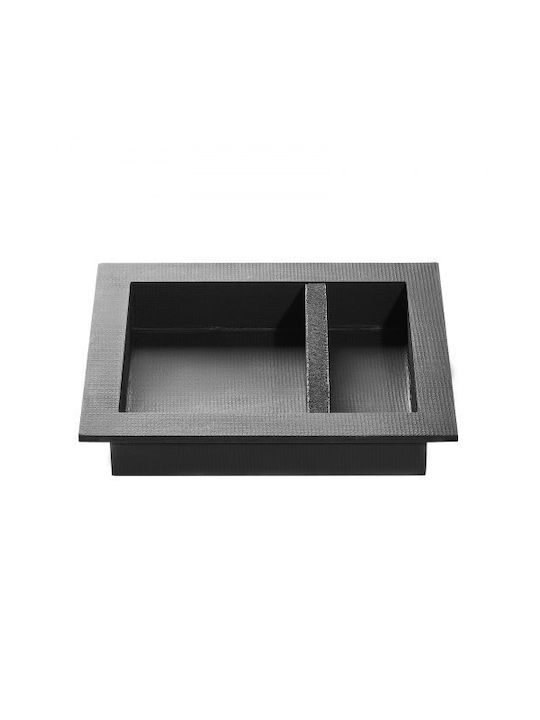 Vevor Wall Mounted Bathroom Shelf Plastic 40.6x50.8x10.2cm Black