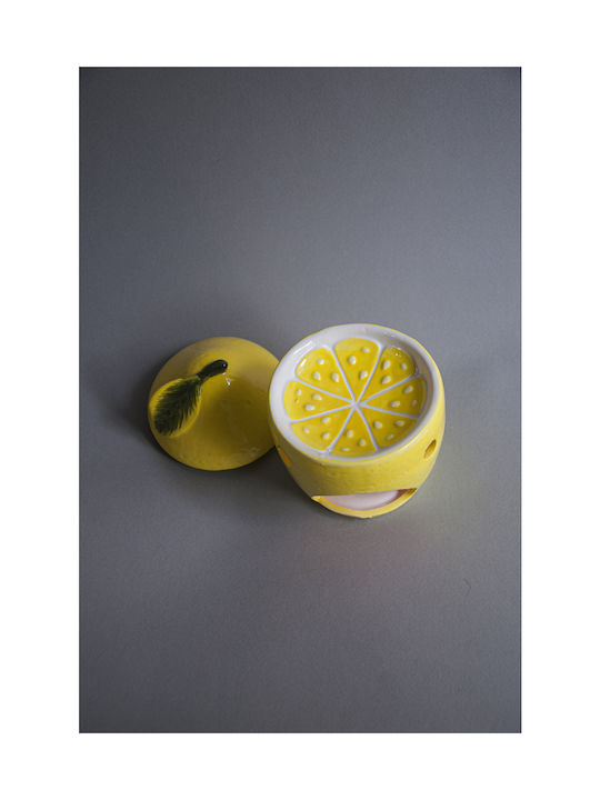 Lemon Ceramic Aromatherapy Wax Melts Essential Oils Yellow Lemon Shape